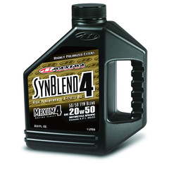 Maxima Racing Oils 35901B-3Pk Syn Blend4 20W50 Synthetic Blend Motorcycle