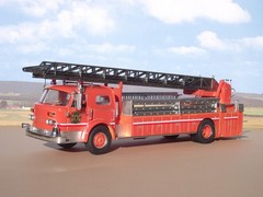 1/25 scale American LaFrance ladder truck, built by Bill Ayer