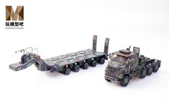 1：72 Oshkosh M1070 Heavy Tank Trailer NATO Tricolor Painting Metal+Plastic Model