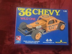 Vintage Rare AMT 1/25 1936 Chevy Wild One Dirt Track Model Kit King # 21374P