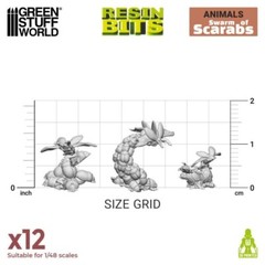 Swarm of Scarabs 3D printed set – Resin Bits animals insects desert beetle