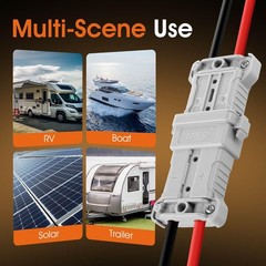 Micrl Waterproof Battery Quick Connect Disconnect 8.2Ft 8 Awg Cable 50 Amps 6-8