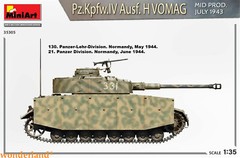 MiniArt 35305 1/35 Pz.Kpfw.IV Ausf. H Vomag. Mid Prod. (July 1943) Interior Kit