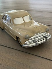 LOOK! 1951 Chevy Style Line Coupe Dealer Promo Car Bank – Beige