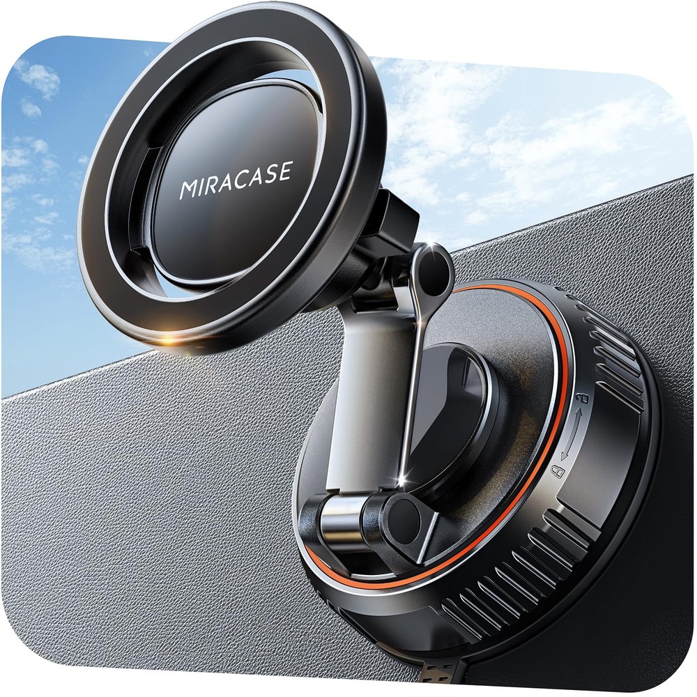 for MagSafe Car Mount[3600gf Strong Magnet & 89+LBS Suction Base]Vacuum Magne…