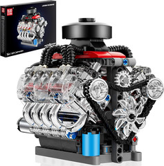 V8 Engine Model Kit – 487 Pcs to Build Your Own Mini Engine That Works