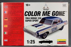 1:25 Lindberg 72156 Color Me Gone 1964 Dodge 330 Super Sport Car Kit PM0908