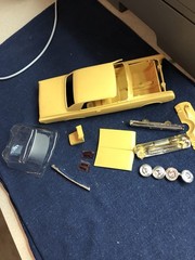 2 Resin Bodies ‘64 Olds 442 Trans Kit + NASCAR T Bird. All American Models