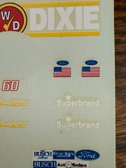 Nascar Mark Martin #60 Winn Dixie Ford Thinderbird 1:24 Decal Blue Ridge Decals