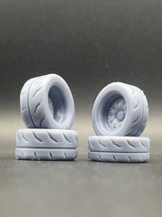 1/24 1/25 Scale Resin Pro Touring Model Car Wheel Set