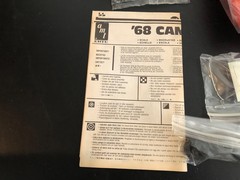 AMT 1968 Chevrolet Camaro Z/28 1/25 Scale, New, parts sealed in box