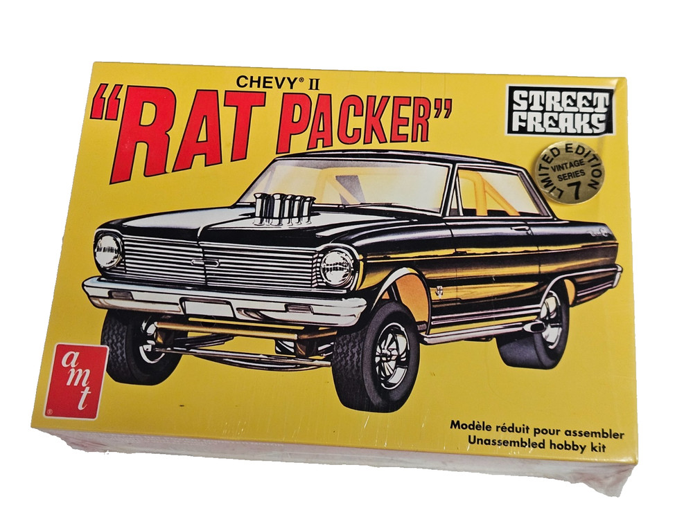 AMT Rat Packer 1965 Chevy II Nova Street Freaks Vintage 1998 1:25 Model Kit NEW