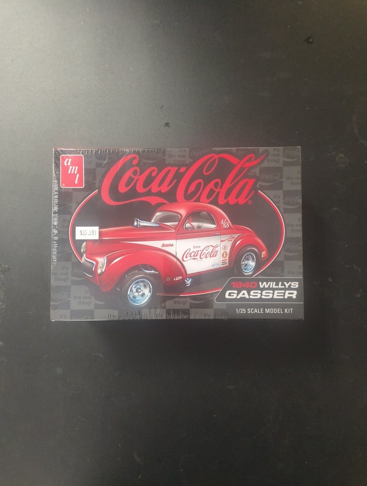 AMT 1/25 Scale 1940 Willys Coupe Gasser Coke Race Team Plastic Model Kit AMT1492