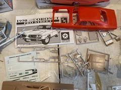 Lot of 5 1/25 Scale Model Kit Cars AMT 940 Ford Coupe Monogram Buick Charger