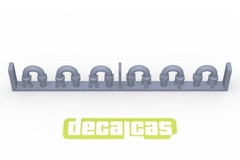 Decalcas 1/12 Detail-Up Parts 2mm Hose Joints (Set #2) Resin & Braid #DCL-PAR078