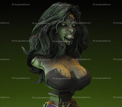 Wonder Woman Zombie Bust model kit unassembled unpainted see Description