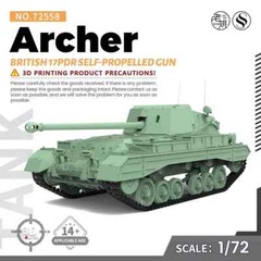 SSMODEL SS72558 1/72 Military Model Kit British 17pdr Self-Propelled Gun Archer