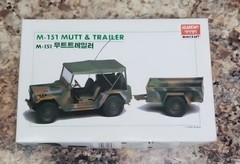 ACADEMY 1:35 Model MILITARY M151 – A2 MUTT & TRAILER 1326 & Somewhere In Europe