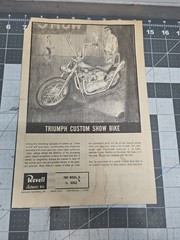 Revell Triumph Custom Show Bike H-1230 Chopper Instructions 1964 Original Manual