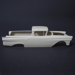 NB292 1:25 scale, Jimmy Flintstone 1957 Ford Ranchero custom 300 chrome car body