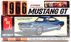 AMT 1966 Ford Mustang GT Fastback 2+2 1:25 Scale Plastic Model Car Kit 1305