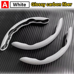 3 Pcs Car Steering Wheel Cover Carbon Fiber Non-Slip Anti Dust Washable Snap On
