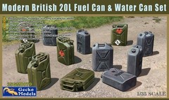 Gecko Models 35GM0079 1/35 Modern British 20L Fuel Can & Water Can Set