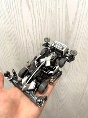 TAMIYA 4WD Custom Painted (Black/Silver/Grey Mirror) FMA Chassis Racing Car