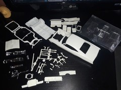 1/25 scale Model car parts AMT 67 Impala SS body chassis interior