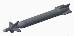 [3D Print] 1/72 US GBU-28 5000lbs Laser Guided Bunker Buster Bomb 2PC