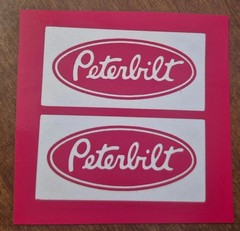 PETERBILT TAMIYA 1/14 SCALE MUD FLAP VINYL DIE CUT DECALS 1:14
