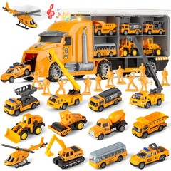 25 in 1 Die-cast Pull Back Construction Truck Vehicle Large,