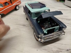 Model Junkyard/parts Plastic ,Nice Custom Car Lot Of 2 Chevy 57 Nomad Cars