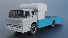 ABS-LIKE RESIN 3D PRINTED 1/25 1972 FORD C-700 RAMP TRUCK FULL KIT HAULER