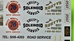 AMT 50 1950 Chevy 3100 Pickup Service Truck 1/25 Union 76 Waterslide Decal Sheet