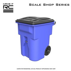 Make It RC 1/24 Scale 96 Gallon Trash Can for RC/Model Car Garage, Shop, Diorama
