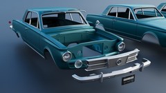 ABS-LIKE RESIN 3D PRINTED 1/25 1965 PLYMOUTH VALIANT 2-DOOR FULL KIT