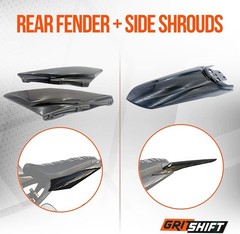 GritShift SurRon LBX Extended Rear Fender Mudguard