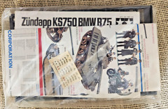 TAMIYA MODEL KIT BMW R75 ZUNDAPP KS750 GERMAN MILITARY New with Open Box