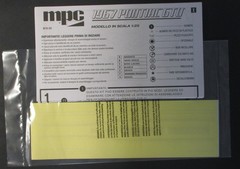 MPC 1/25th Scale 1967 Pontiac GTO – Decals from Kit No. MPC710L/12