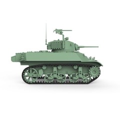 SSMODEL SS72506 1/72 25mm Military Model Kit US M3A3 Stuart Light Tank WoT WAR