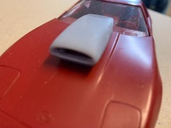 2 Resin Pro Stock Street Snorkel Hood Scoops Drag Race 40mm x 18mm x 10mm 1/25