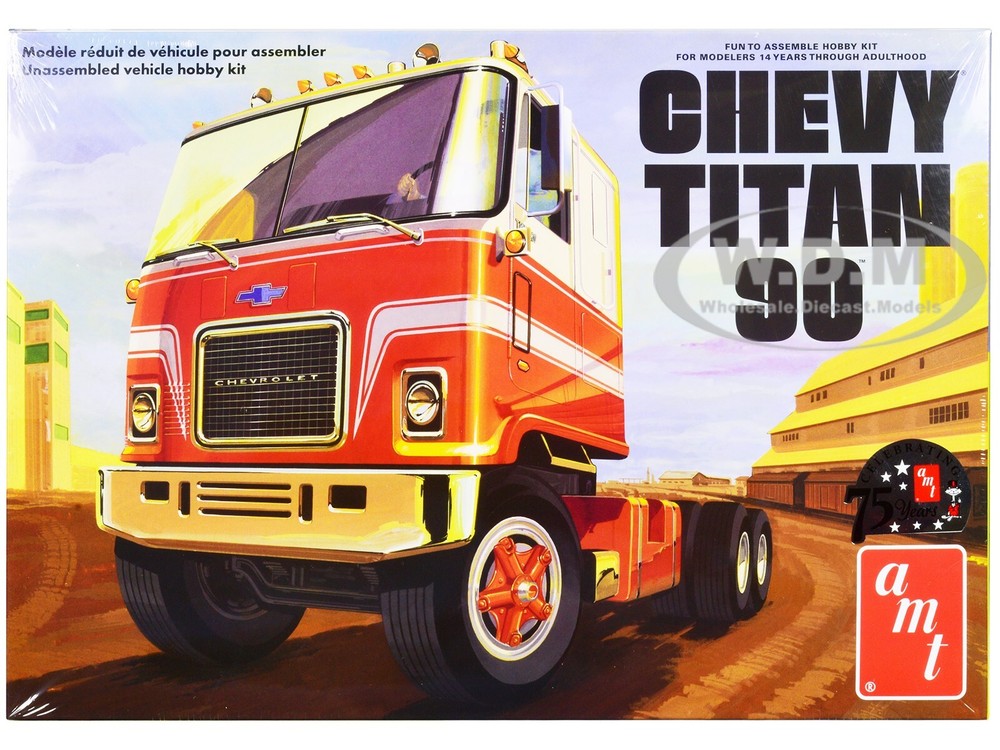 SKILL 3 MODEL KIT CHEVROLET TITAN 90 TRUCK 1/25 SCALE MODEL BY AMT AMT1417