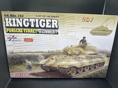Dragon 1/35 6848-03 King Tiger Porche Turret W/Zimmerit Heavy Tank Model Kit