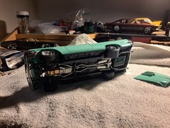 Custom Pre-Built Green Model Car w/ Exposed Engine Ready to Go Single Unit