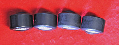 4 (GOOD/YEAR SUPER WIDE RACING SLICKS WIDE RACING WHEELS WITH STUDS & AXLES 1/25