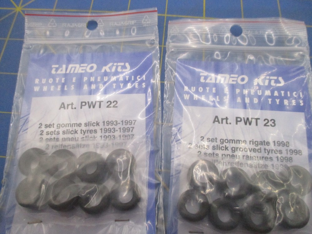 TAMEO PWT 22 & 23 TIRE SETS 1:43 MORE PARTS PACKS LISTED GOMME 16 TIRES