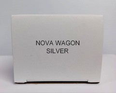 1963 Chevy II Nova Station Wagon Silver Promo Model Box Replica NO CAR