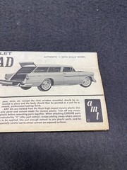 AMT ’55 Chevrolet Nomad Trophy 2755 3 in 1 Custom Instructions Original Manual