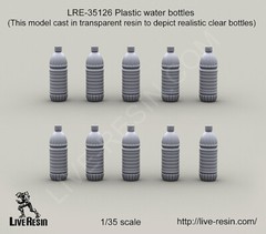 Live Resin 1/35 LRE-35126 Plastic Water Bottles (Made by Transparent Resin)